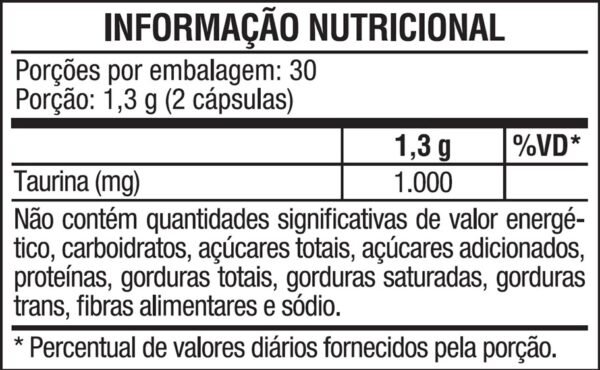 TAURINE C/ 60 CAPS - VITAFOR - Image 3
