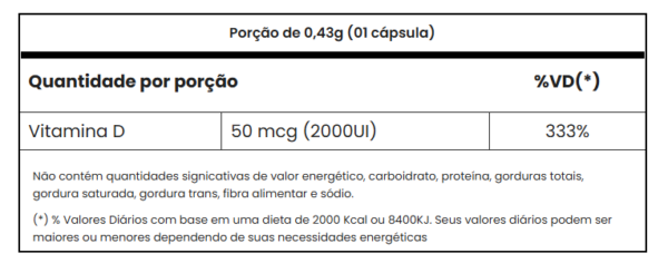 VITAMINA D3 C/ 60CAPS - ADAPTOGEN - Image 2